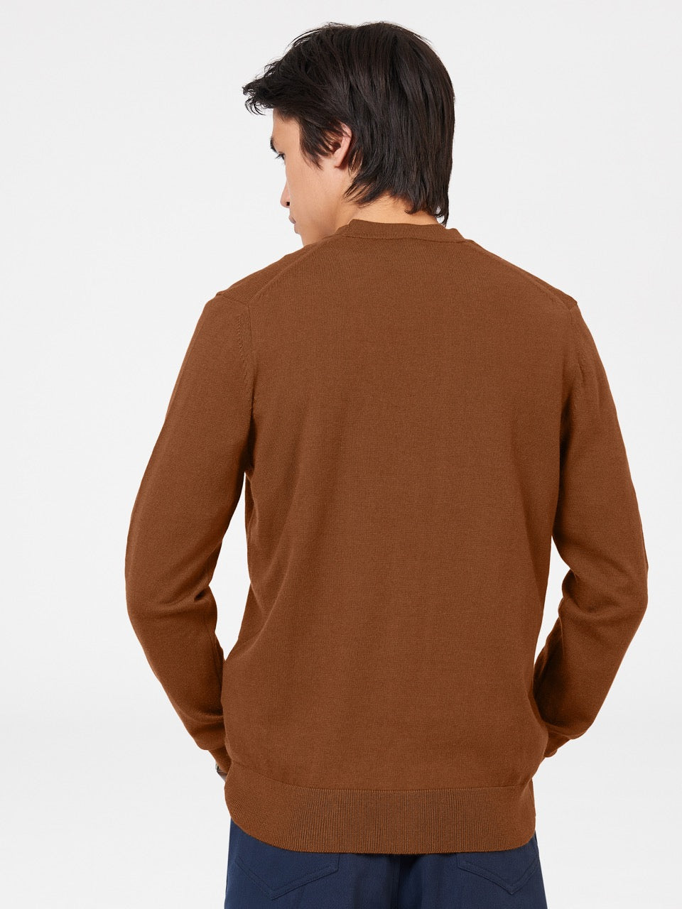 Brown Ben Sherman Signature Merino Cardigan Knitwear | 2730EJMYO