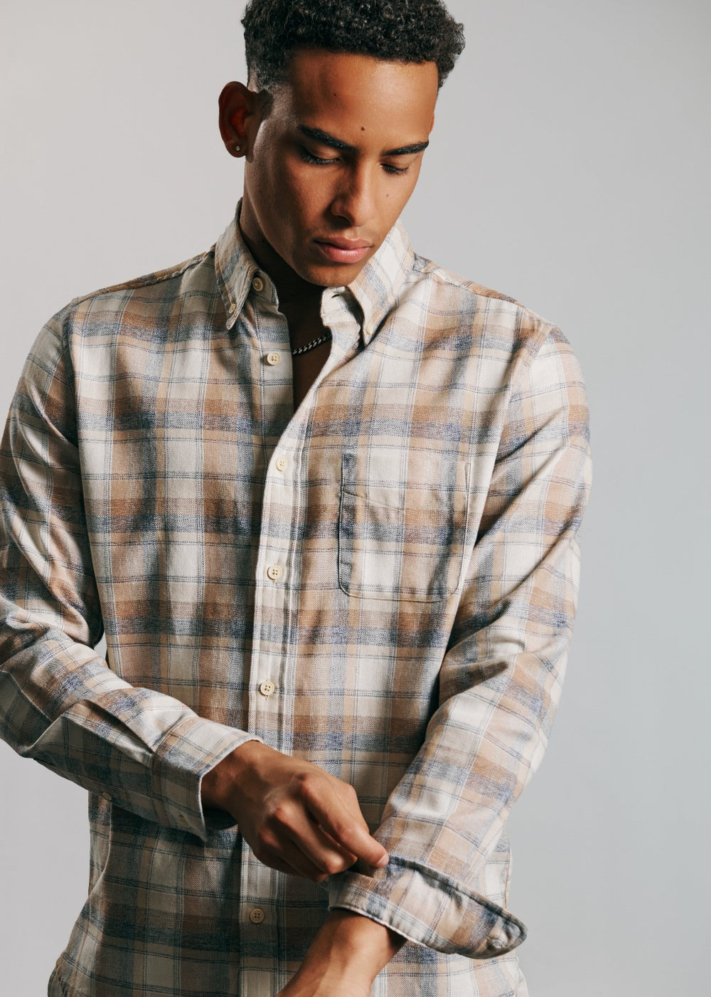 Brown Ben Sherman Twisted Yarn Check Shirts | 4805OIFUN