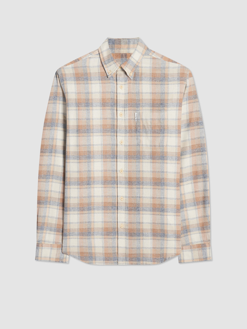 Brown Ben Sherman Twisted Yarn Check Shirts | 4805OIFUN