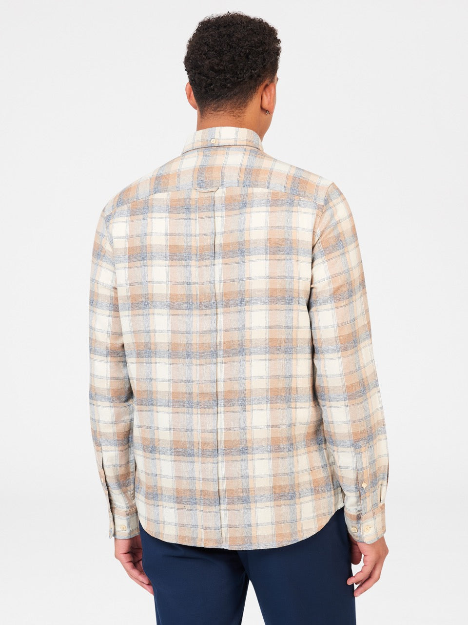 Brown Ben Sherman Twisted Yarn Check Shirts | 4805OIFUN