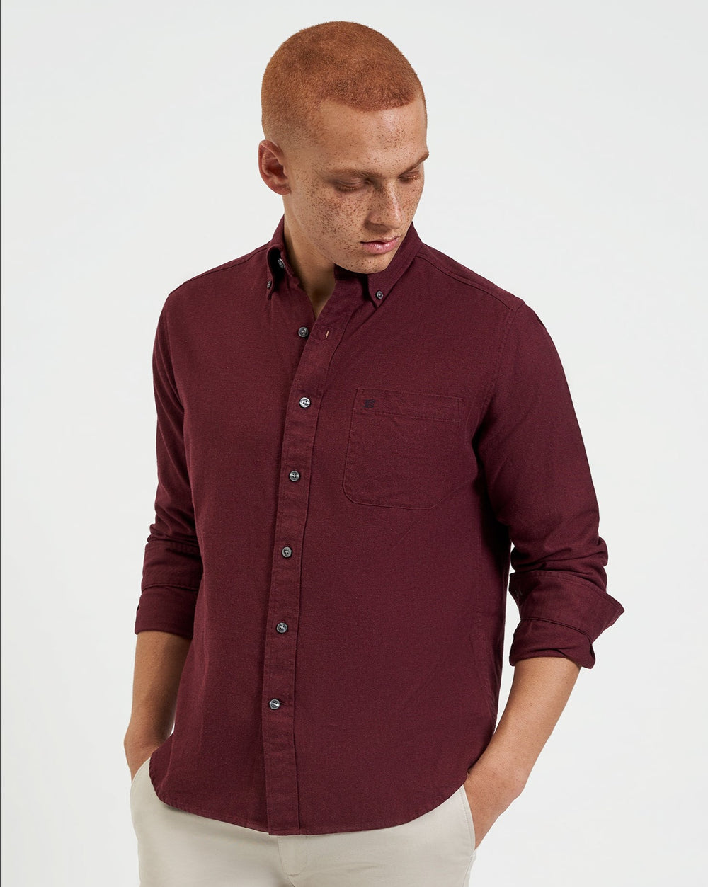 Burgundy / Navy / Beige Ben Sherman Uniform Flannel Shirts | 6284XSVAG