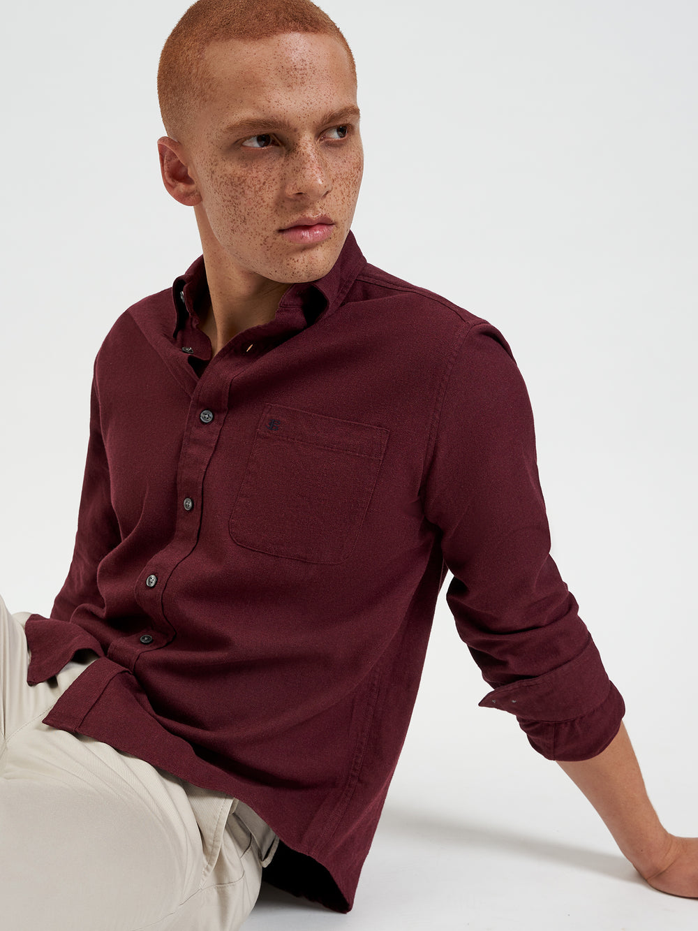 Burgundy / Navy / Beige Ben Sherman Uniform Flannel Shirts | 6284XSVAG