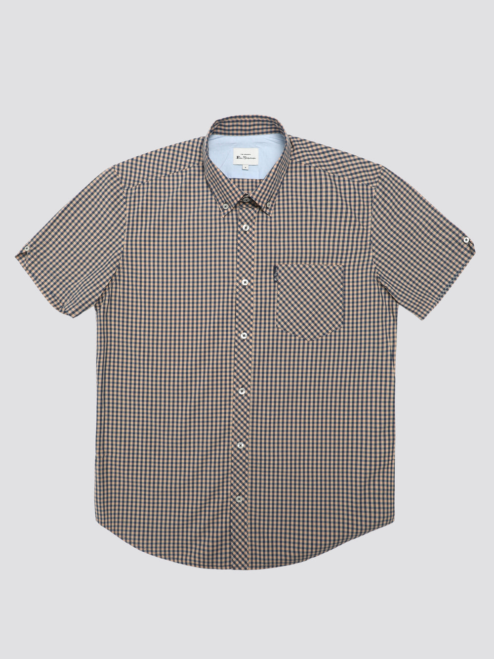 Copper Orange Ben Sherman Signature Short Sleeve Gingham Shirts | 3749BHWIR