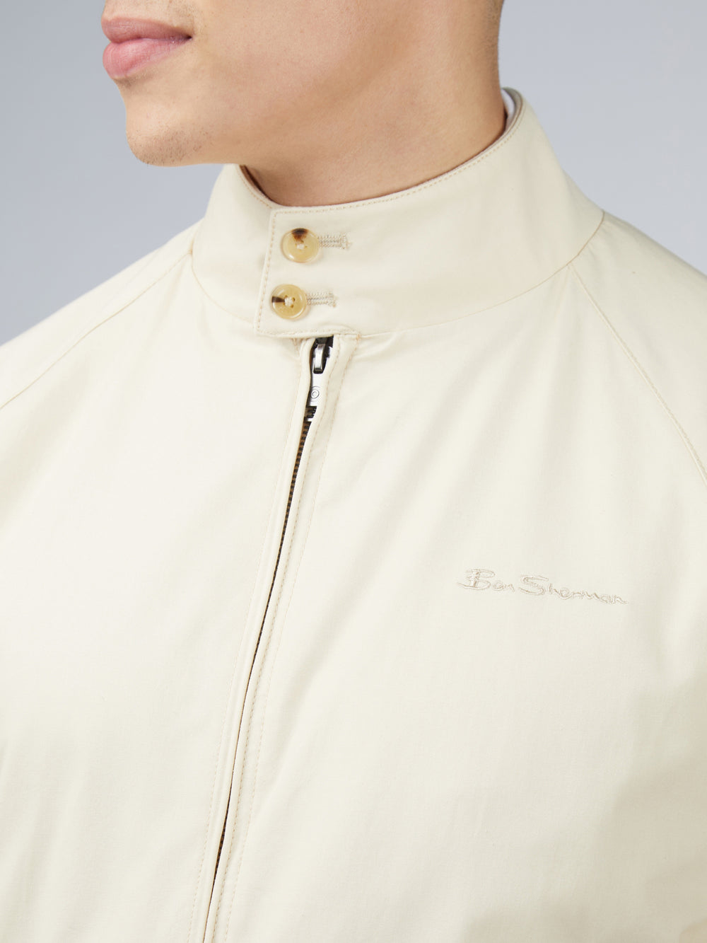 Cream Ben Sherman Signature Harrington Jackets | 4517UHEBY