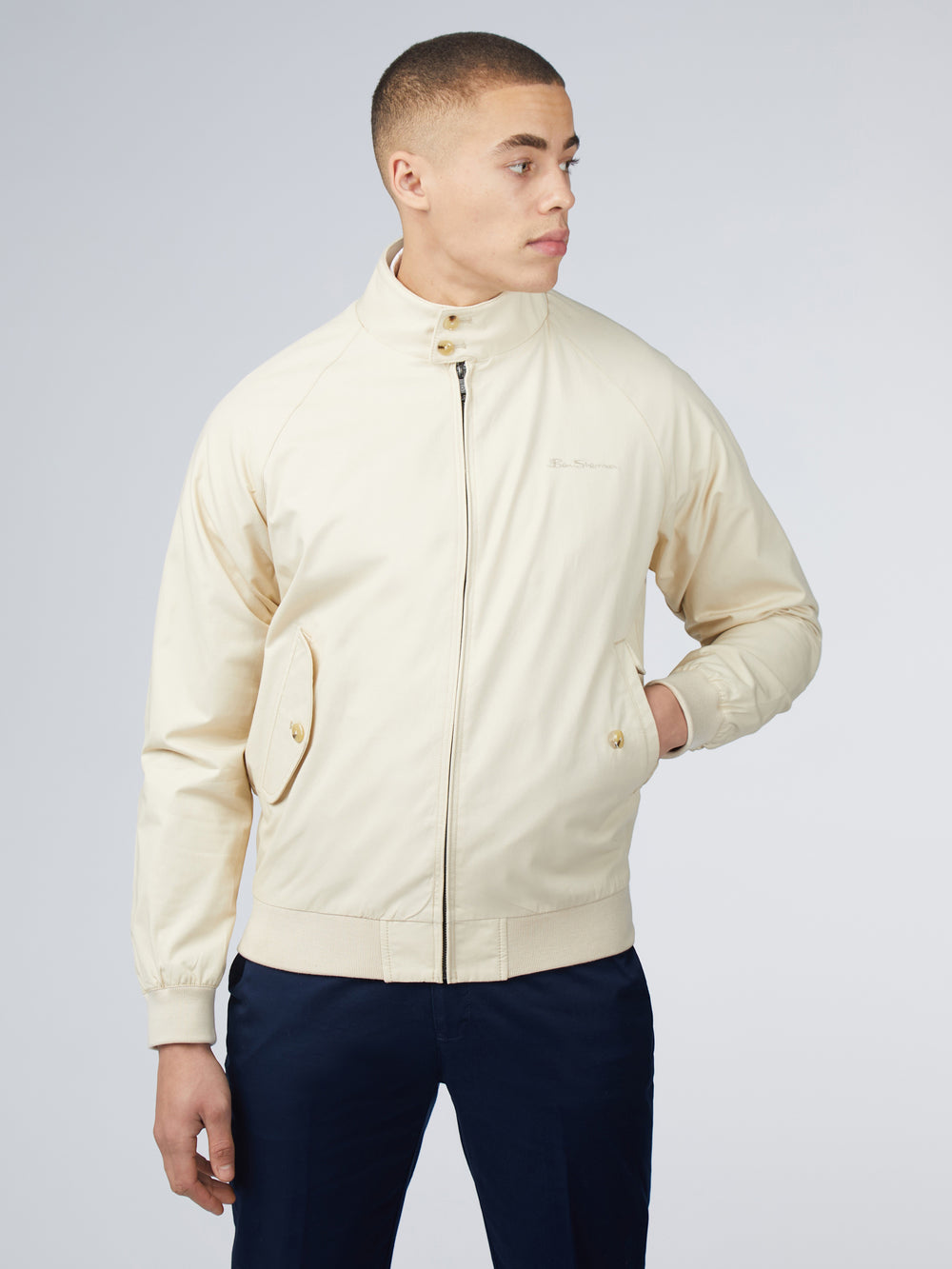 Cream Ben Sherman Signature Harrington Jackets | 4517UHEBY