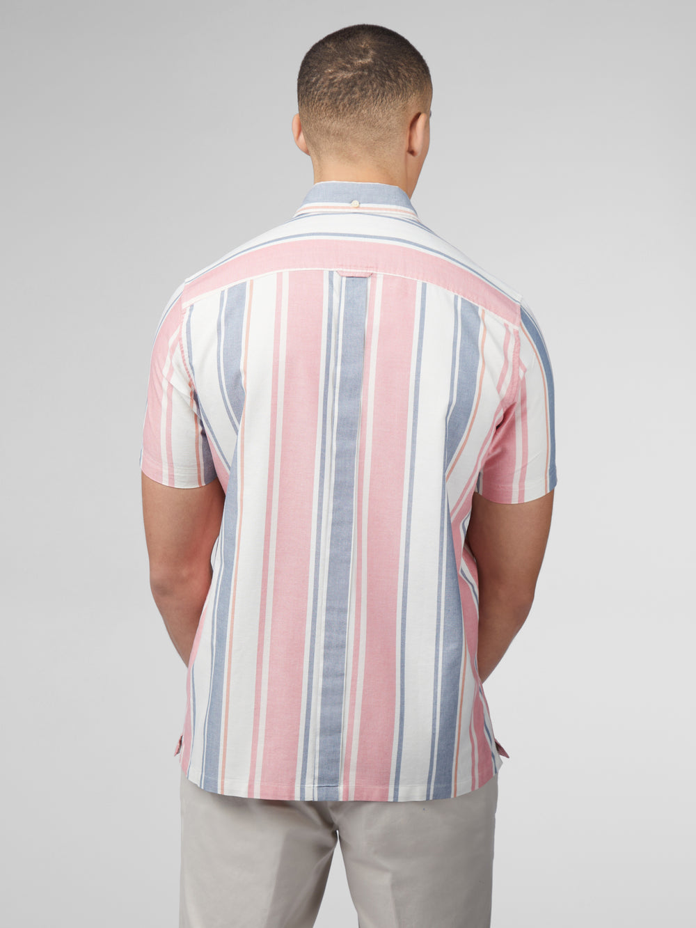 Dark Pink Ben Sherman Signature Multicolor Stripe Shirts | 1629XBQVR