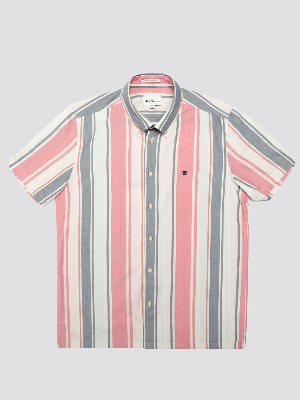 Dark Pink Ben Sherman Signature Multicolor Stripe Shirts | 1629XBQVR