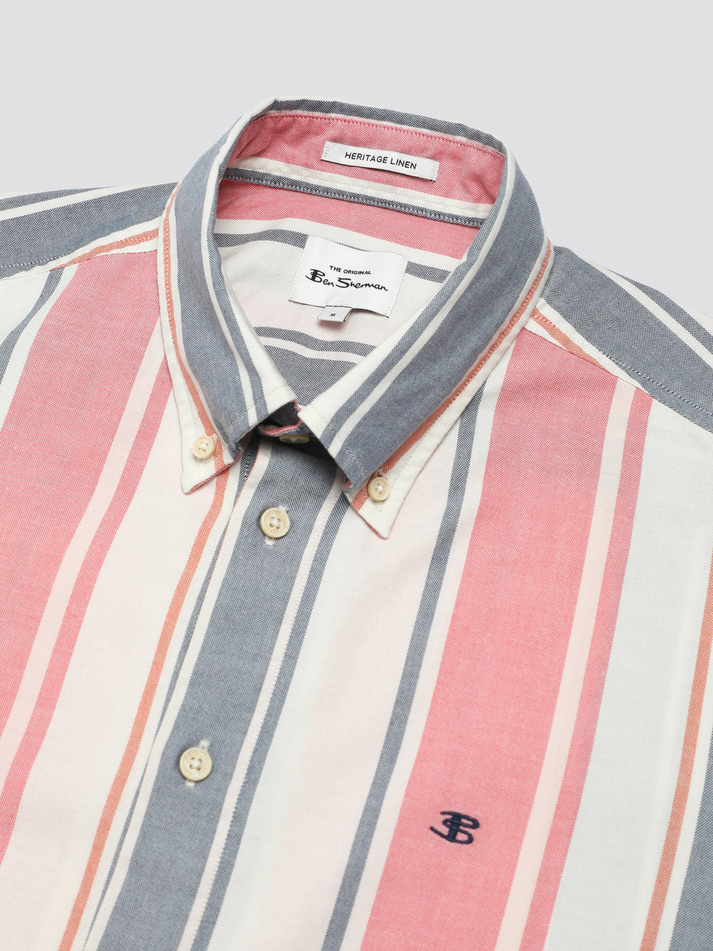 Dark Pink Ben Sherman Signature Multicolor Stripe Shirts | 1629XBQVR