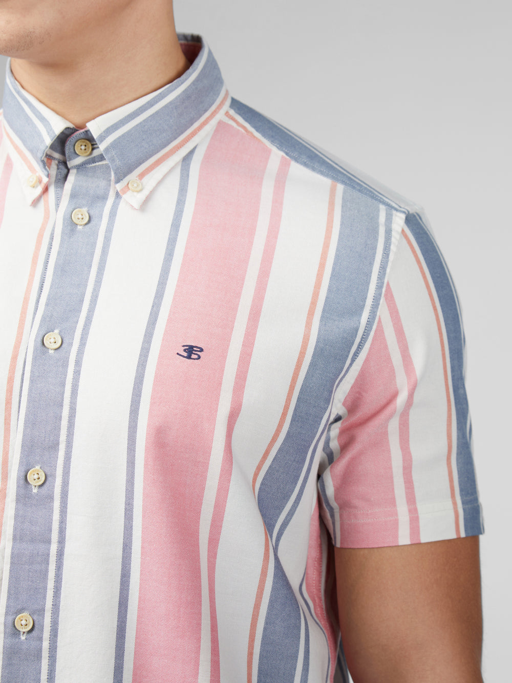 Dark Pink Ben Sherman Signature Multicolor Stripe Shirts | 1629XBQVR