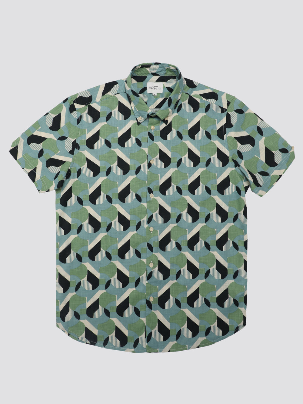 Green Ben Sherman Art Deco Shirts | 0512IHBWE