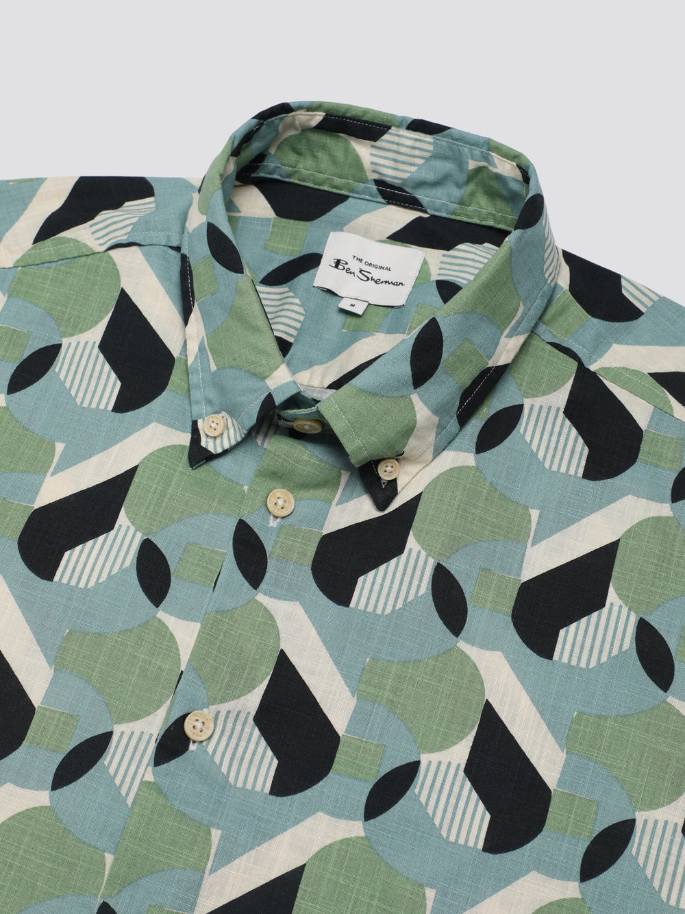 Green Ben Sherman Art Deco Shirts | 0512IHBWE