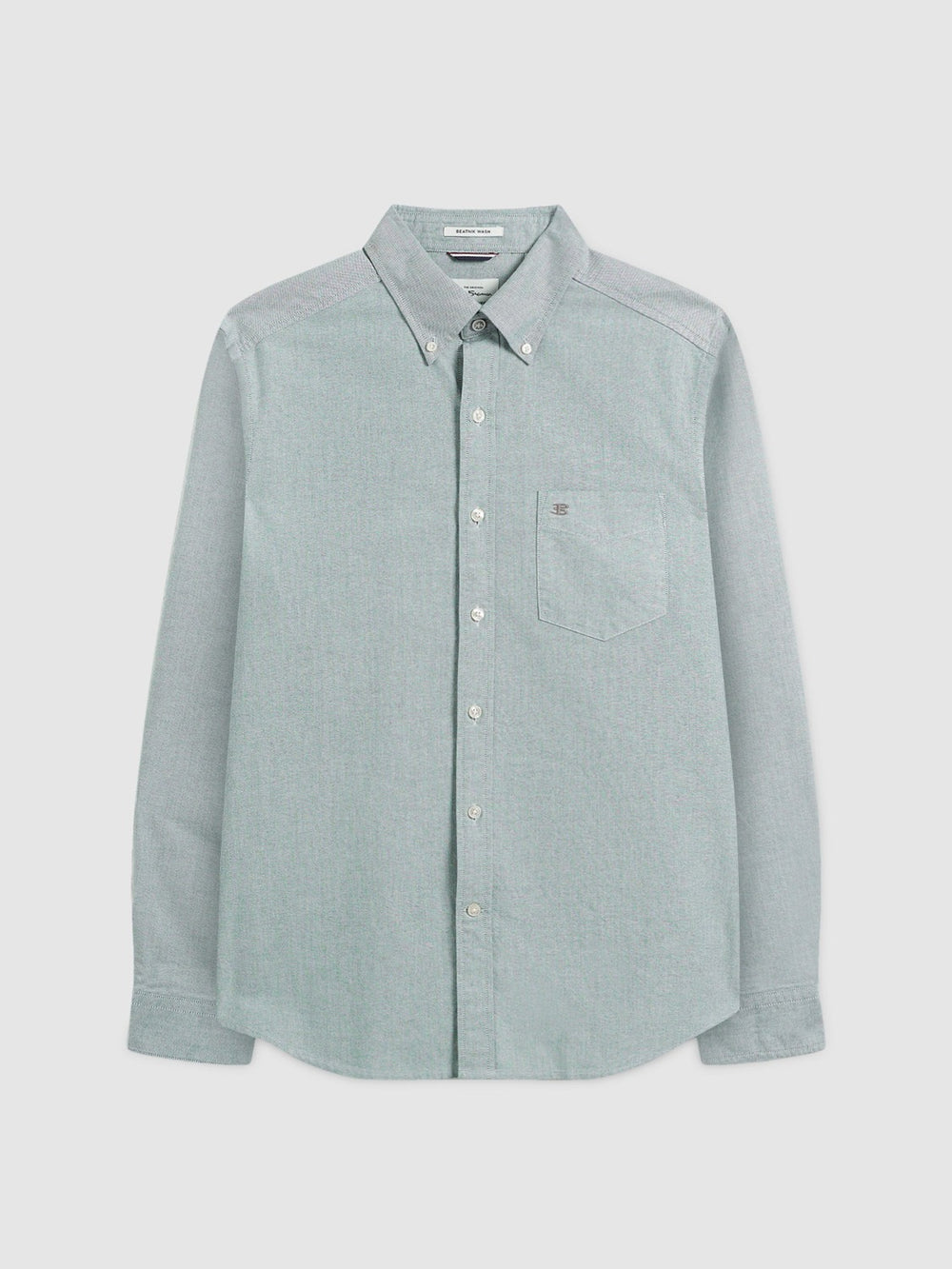 Green Ben Sherman Beatnik Wash Long-Sleeve Shirts | 9861XRTDF