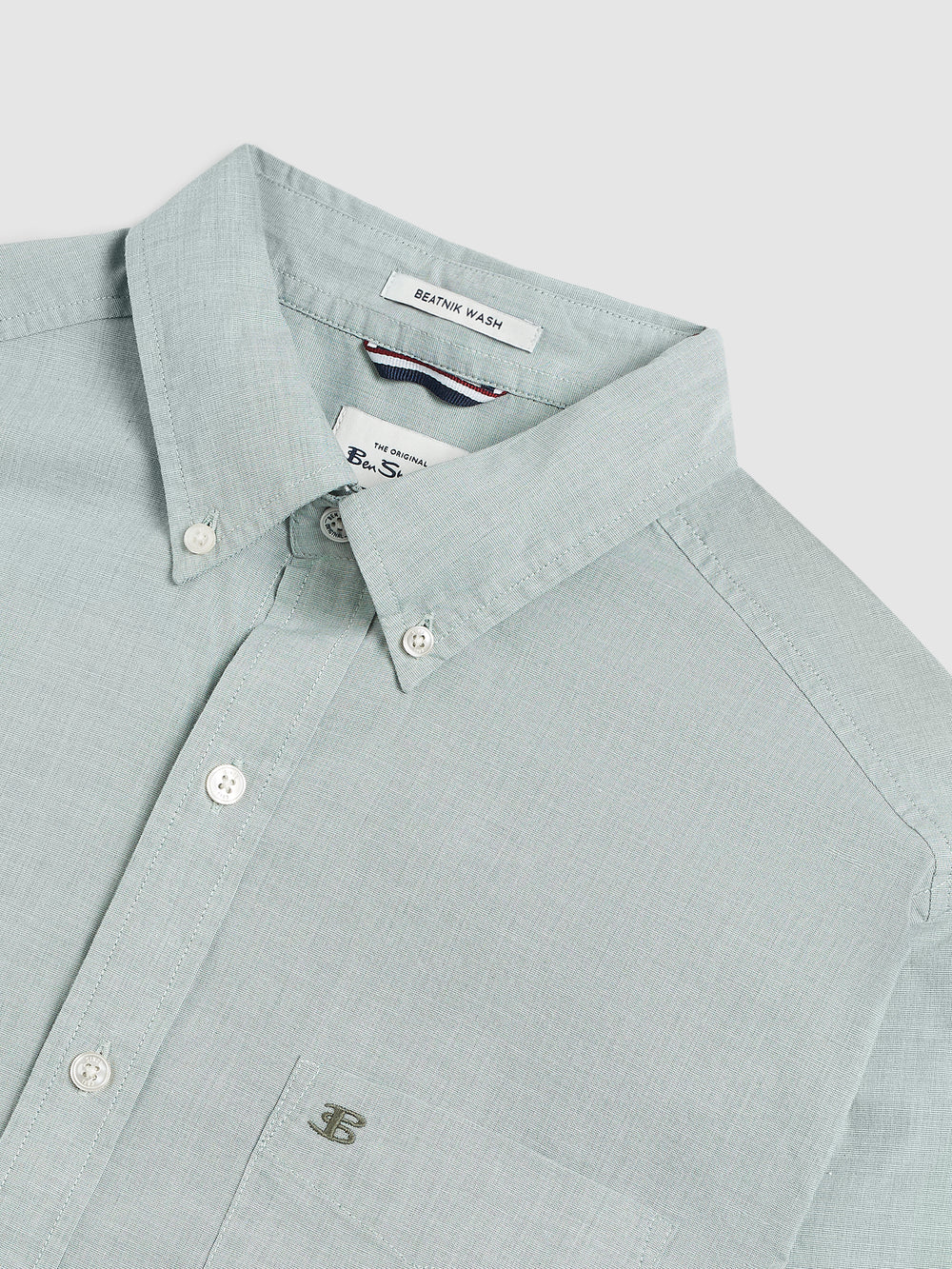 Green Ben Sherman Brighton Oxford Organic Green Shirts | 0257YMPQT