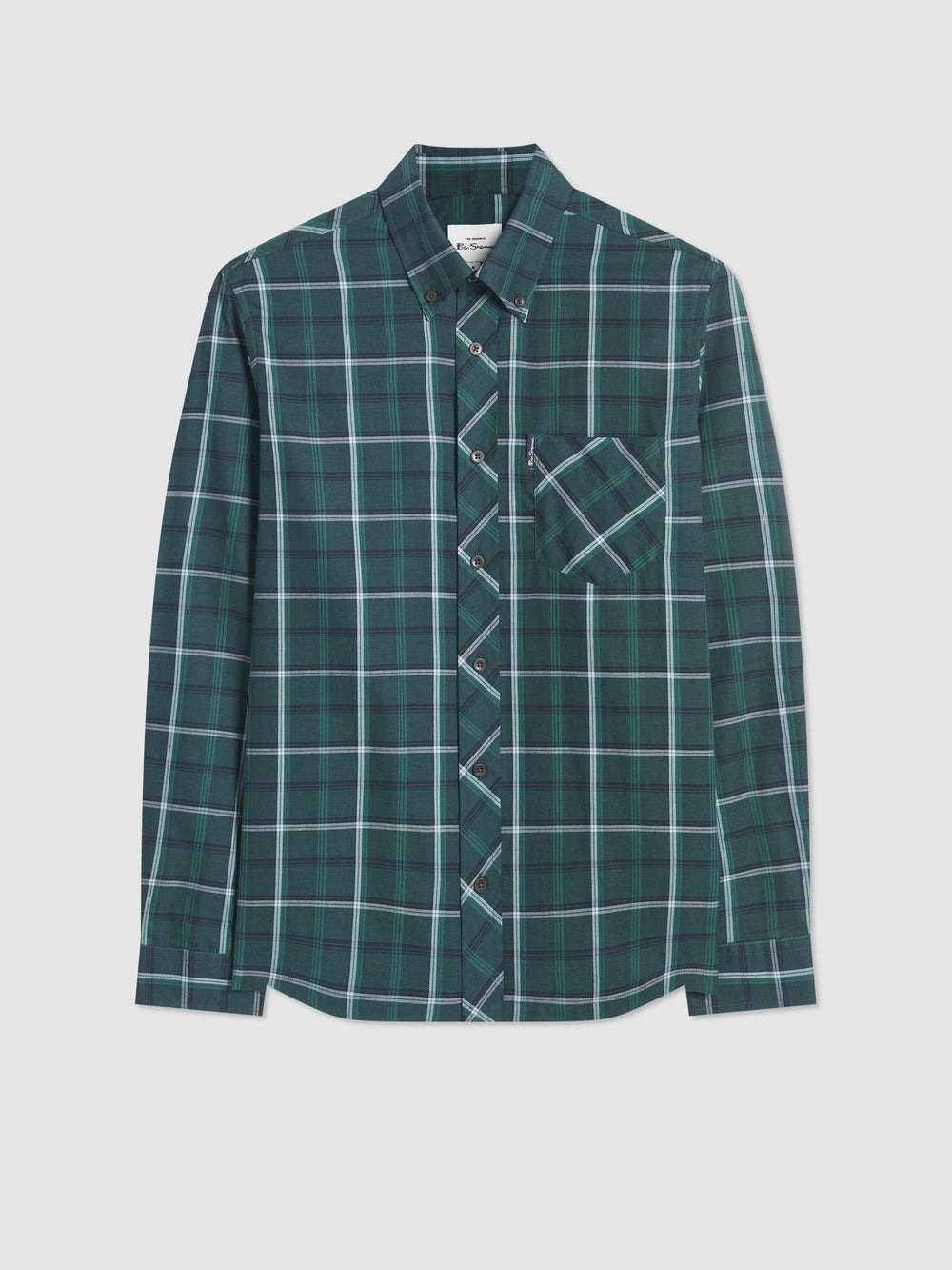 Green Ben Sherman Grid Check Shirts | 4819SWDFP