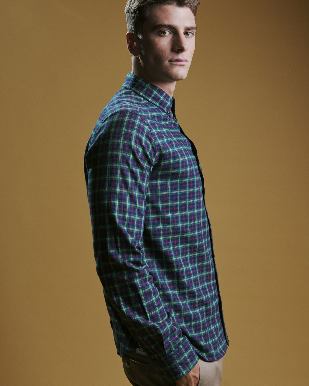 Green Ben Sherman House Tartan Twill Shirts | 0596BIGDO