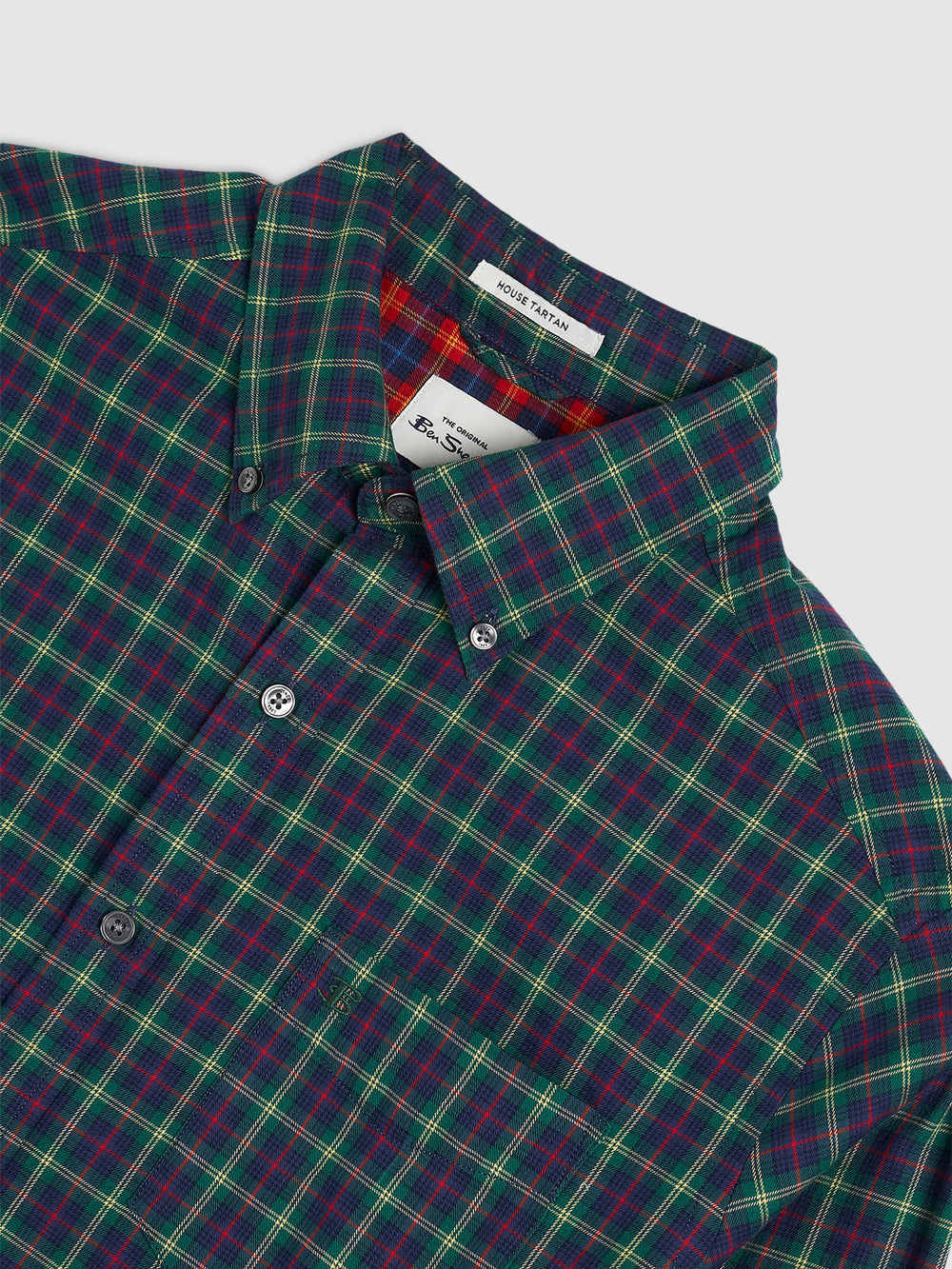 Green Ben Sherman House Tartan Twill Shirts | 0596BIGDO