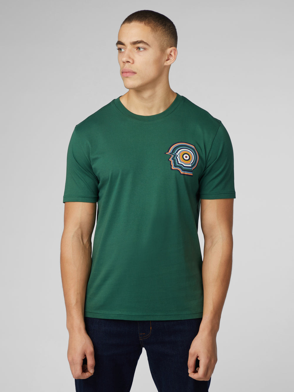 Green Ben Sherman Signature Mod Head T-Shirt | 1538KJVCY