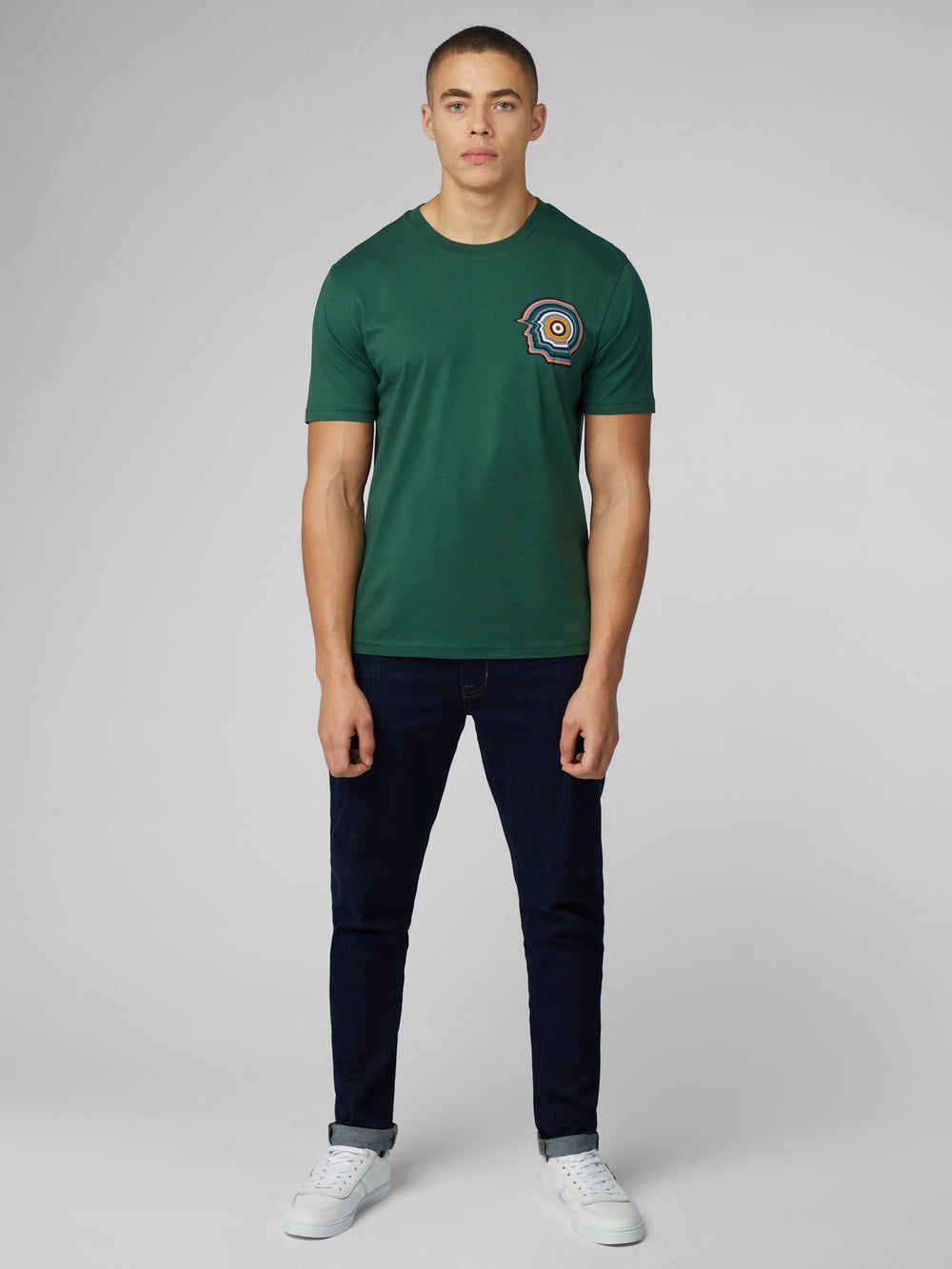 Green Ben Sherman Signature Mod Head T-Shirt | 1538KJVCY