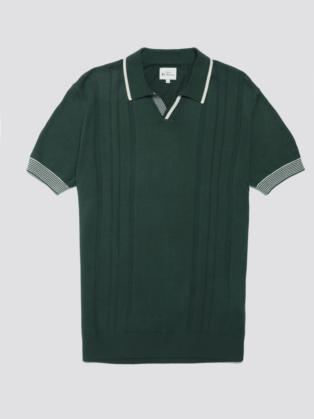 Green Ben Sherman Signature Open Neck Polo Knitwear | 7518DECIU