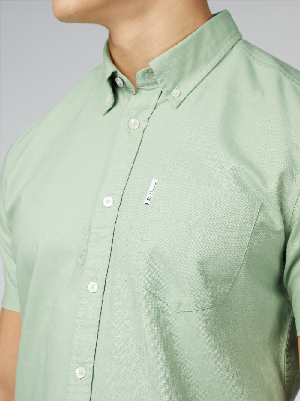 Green Ben Sherman Signature Short Sleeve Oxford Shirts | 0681DIGVS