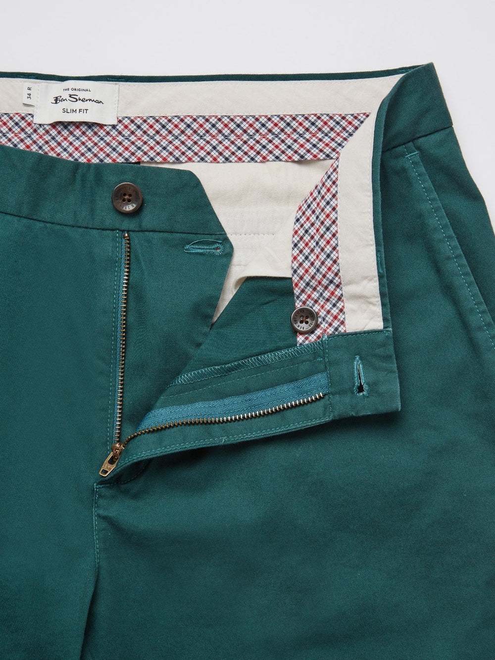 Green Ben Sherman Signature Slim Stretch Chino Pants | 4281PKEOM