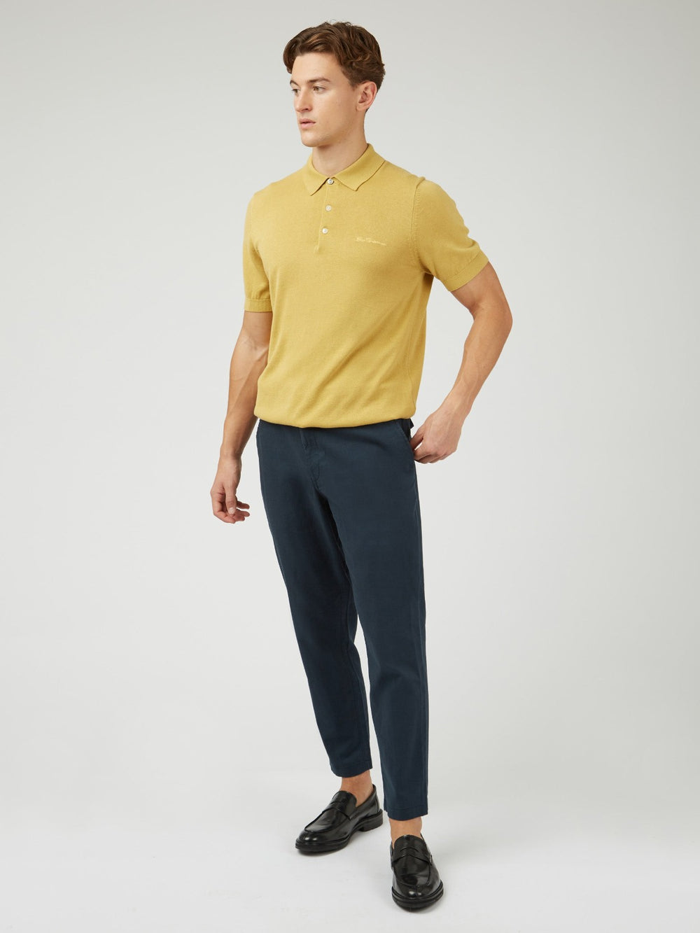 Green Ben Sherman Signature Slim Taper Linen Pants | 8394OKERN