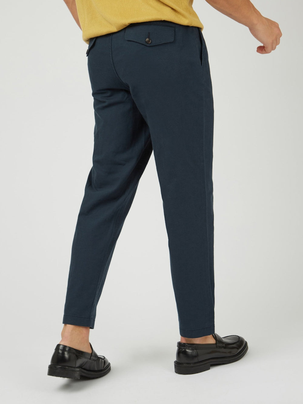 Green Ben Sherman Signature Slim Taper Linen Pants | 8394OKERN