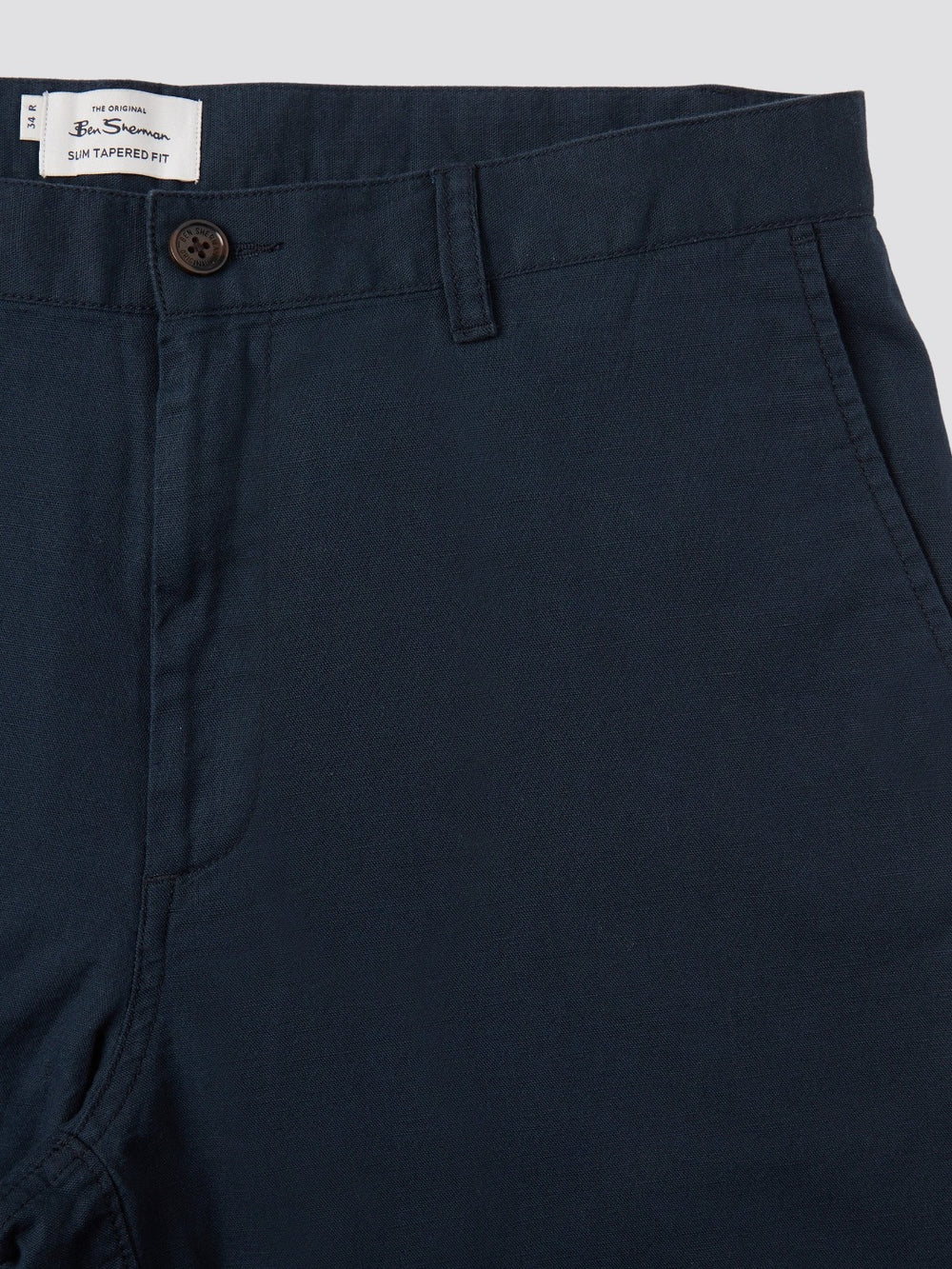 Green Ben Sherman Signature Slim Taper Linen Pants | 8394OKERN