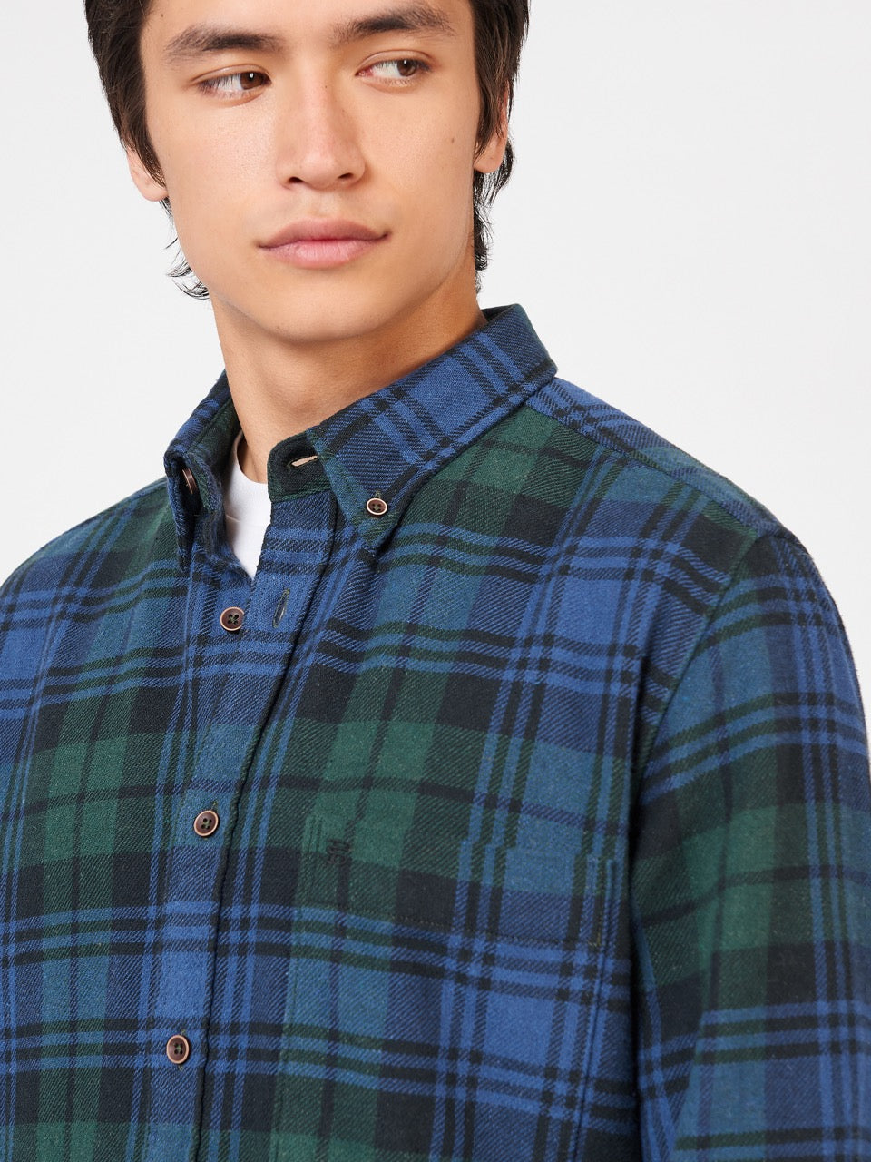 Green Ben Sherman Signature Tartan Check Shirts | 6049MYIEO