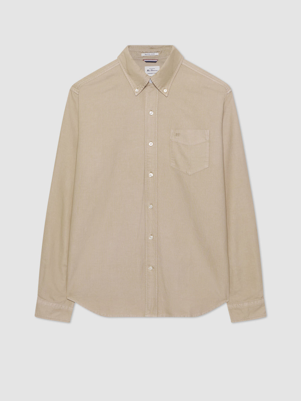 Grey Ben Sherman Beatnik Oxford Garment Dye Shirts | 8269NYDAX