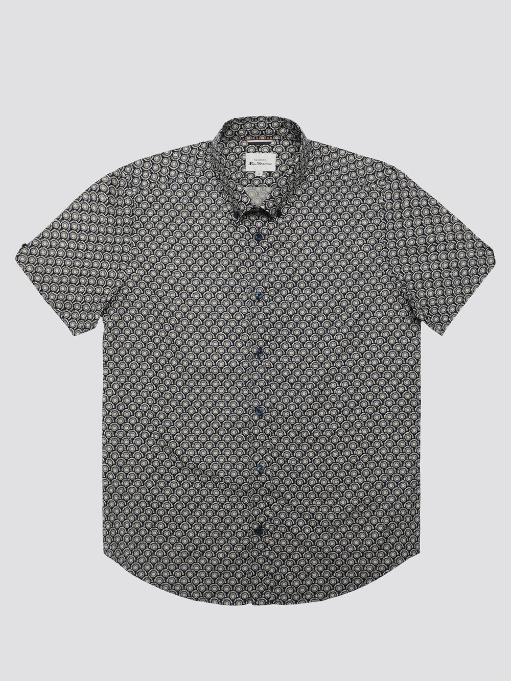 Grey Ben Sherman Block Geo Shirts | 0763FQSOE