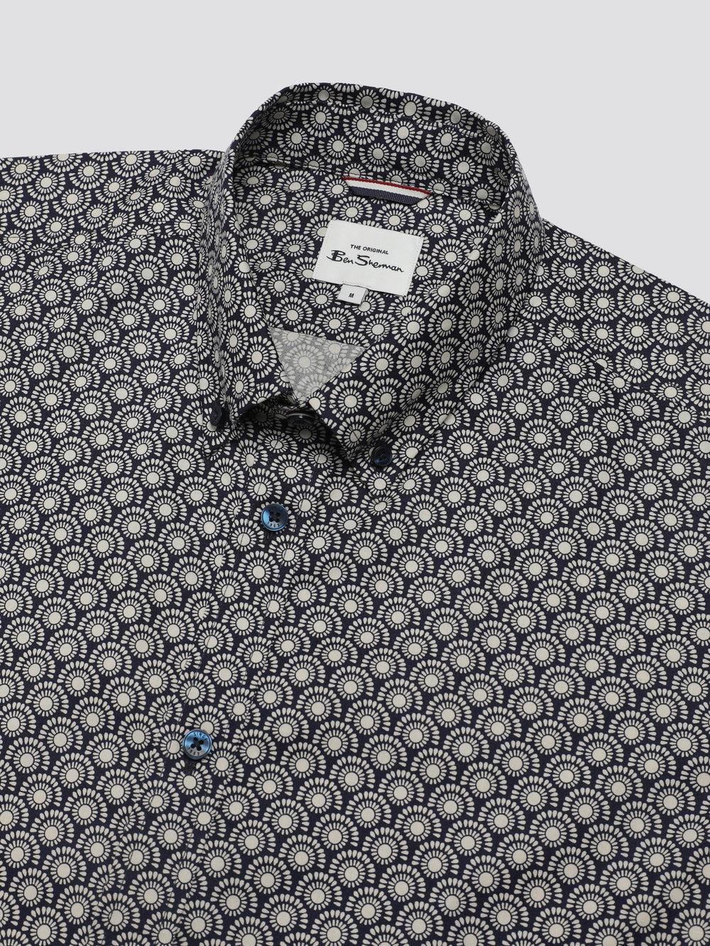 Grey Ben Sherman Block Geo Shirts | 0763FQSOE