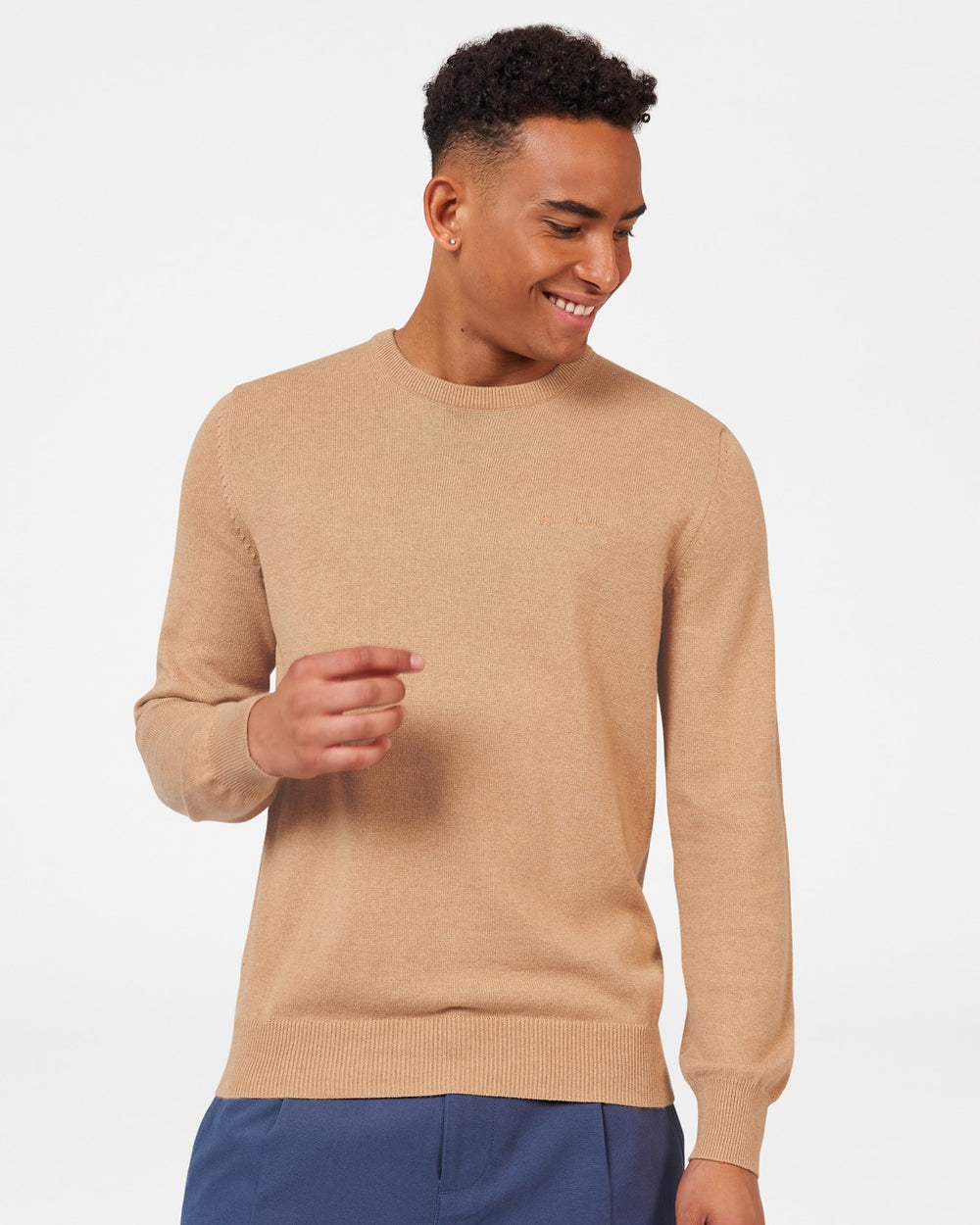 Grey Ben Sherman Signature Crewneck Knitwear | 0826GOBJD