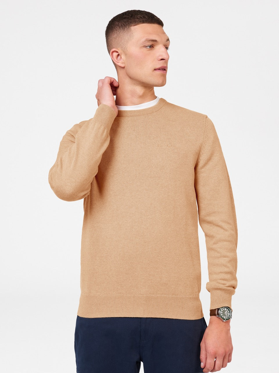 Grey Ben Sherman Signature Crewneck Knitwear | 0826GOBJD