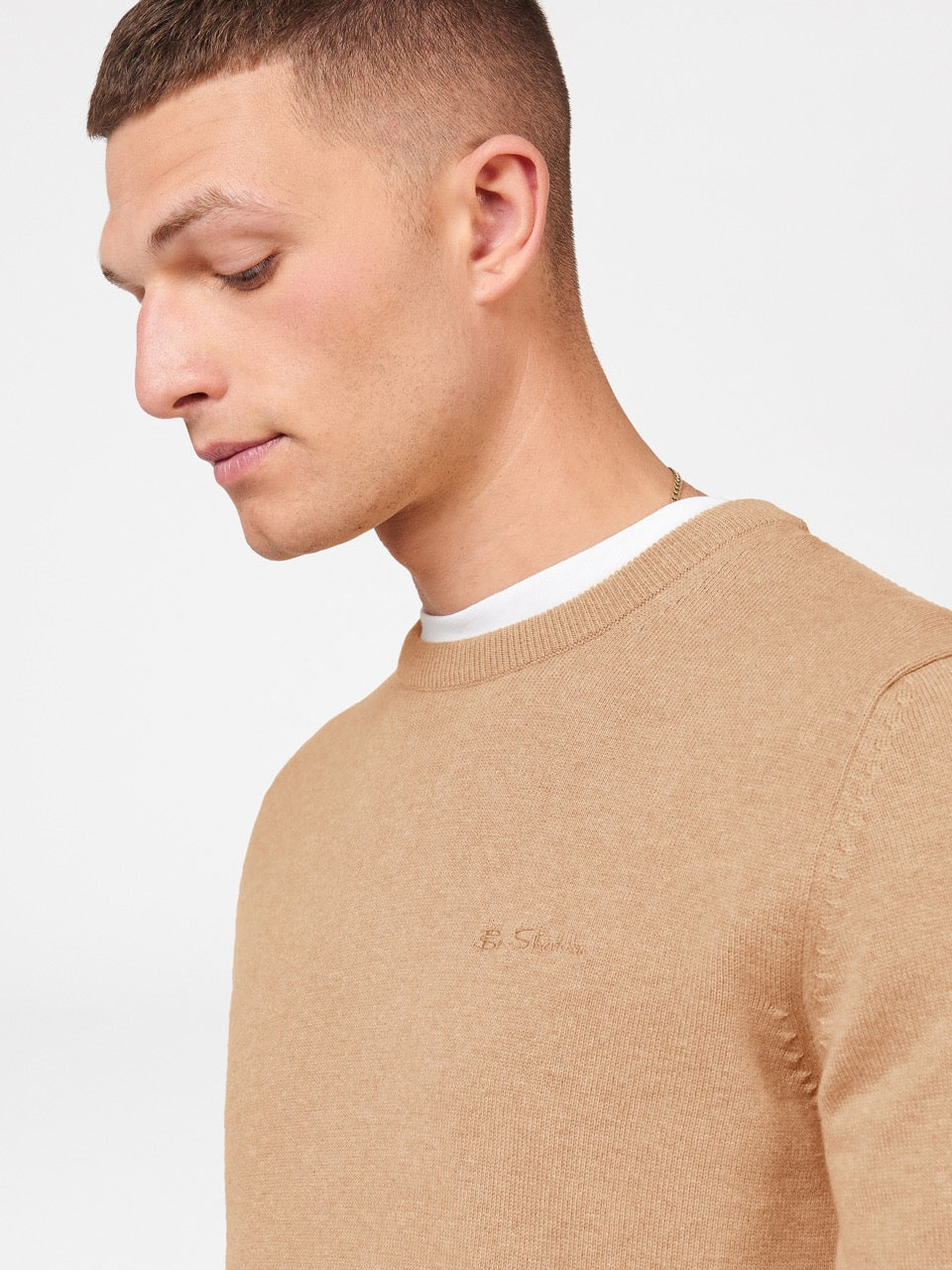 Grey Ben Sherman Signature Crewneck Knitwear | 0826GOBJD