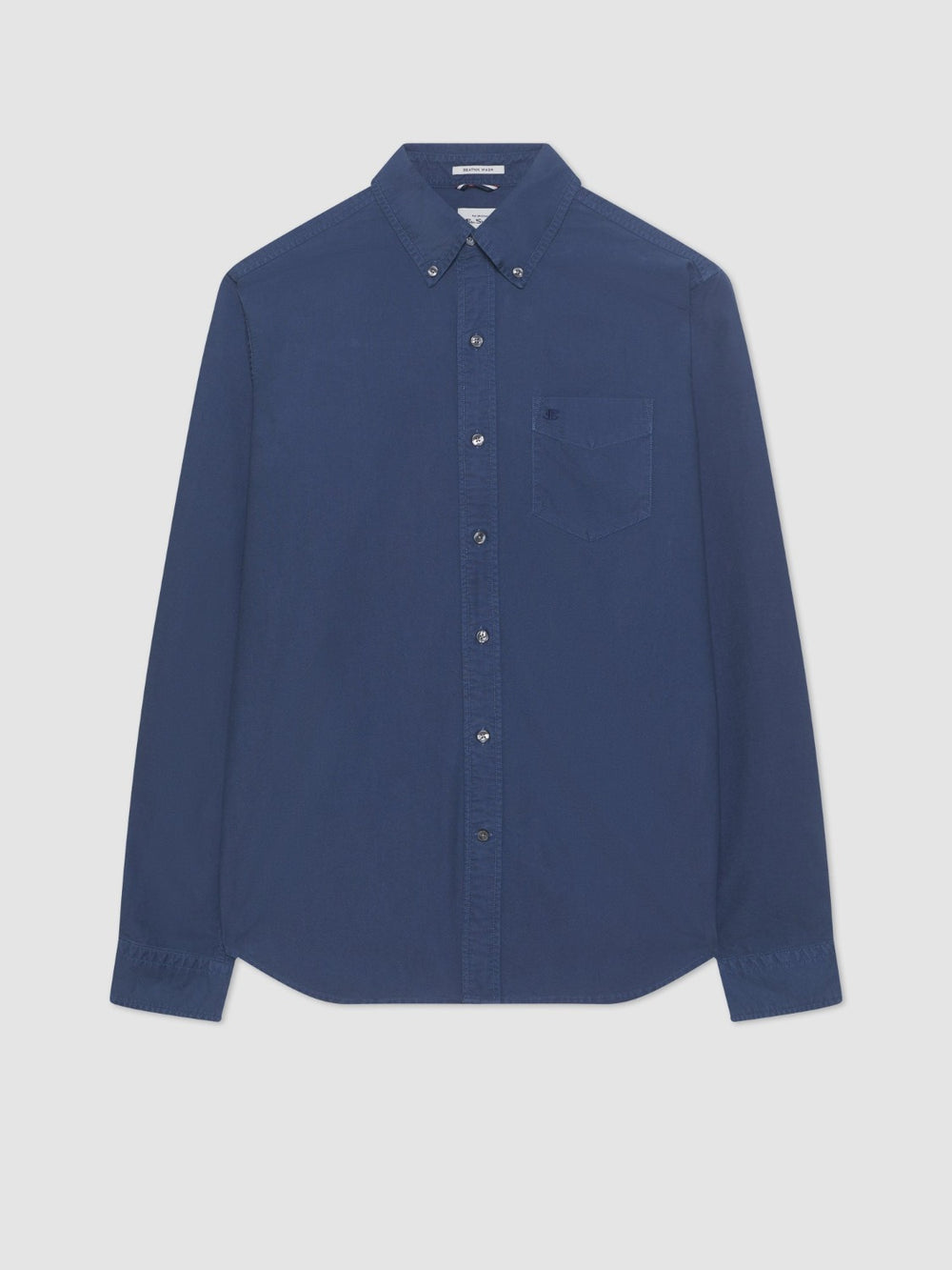 Indigo Ben Sherman Beatnik Oxford Garment Dye Shirts | 1850ZFWLJ