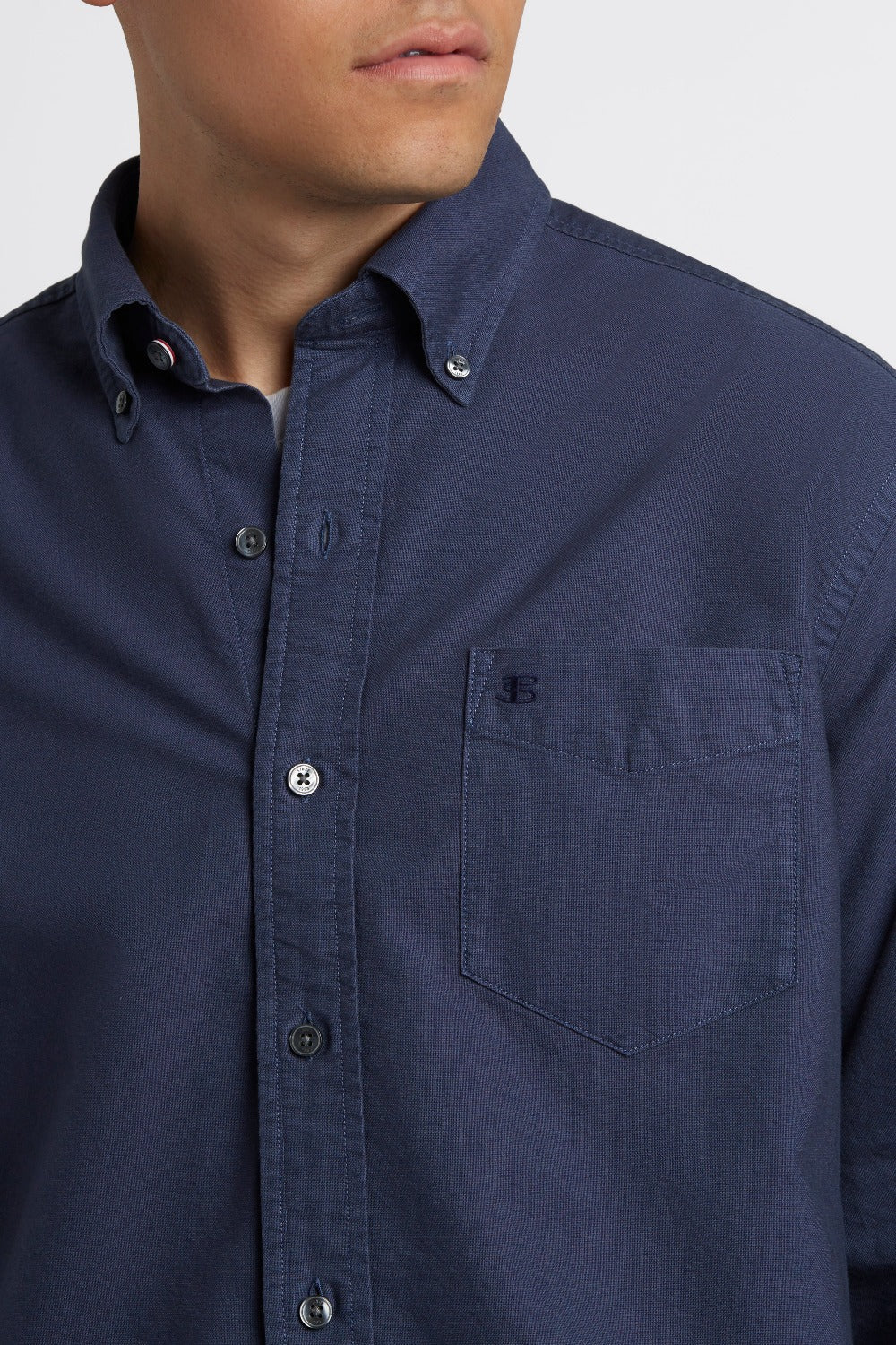 Indigo Ben Sherman Beatnik Oxford Garment Dye Shirts | 1850ZFWLJ