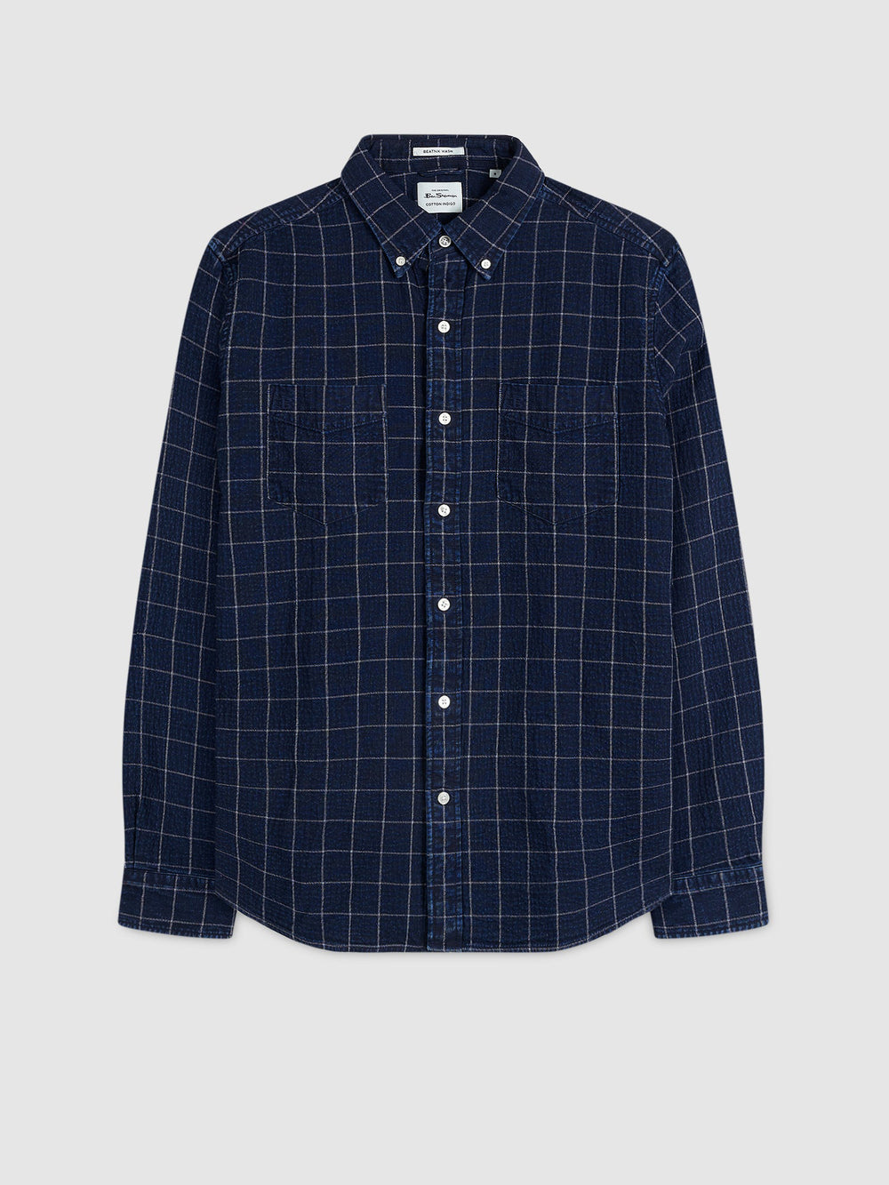 Indigo Ben Sherman Dalston Blues Beatnik Shirts | 5604HNWKO