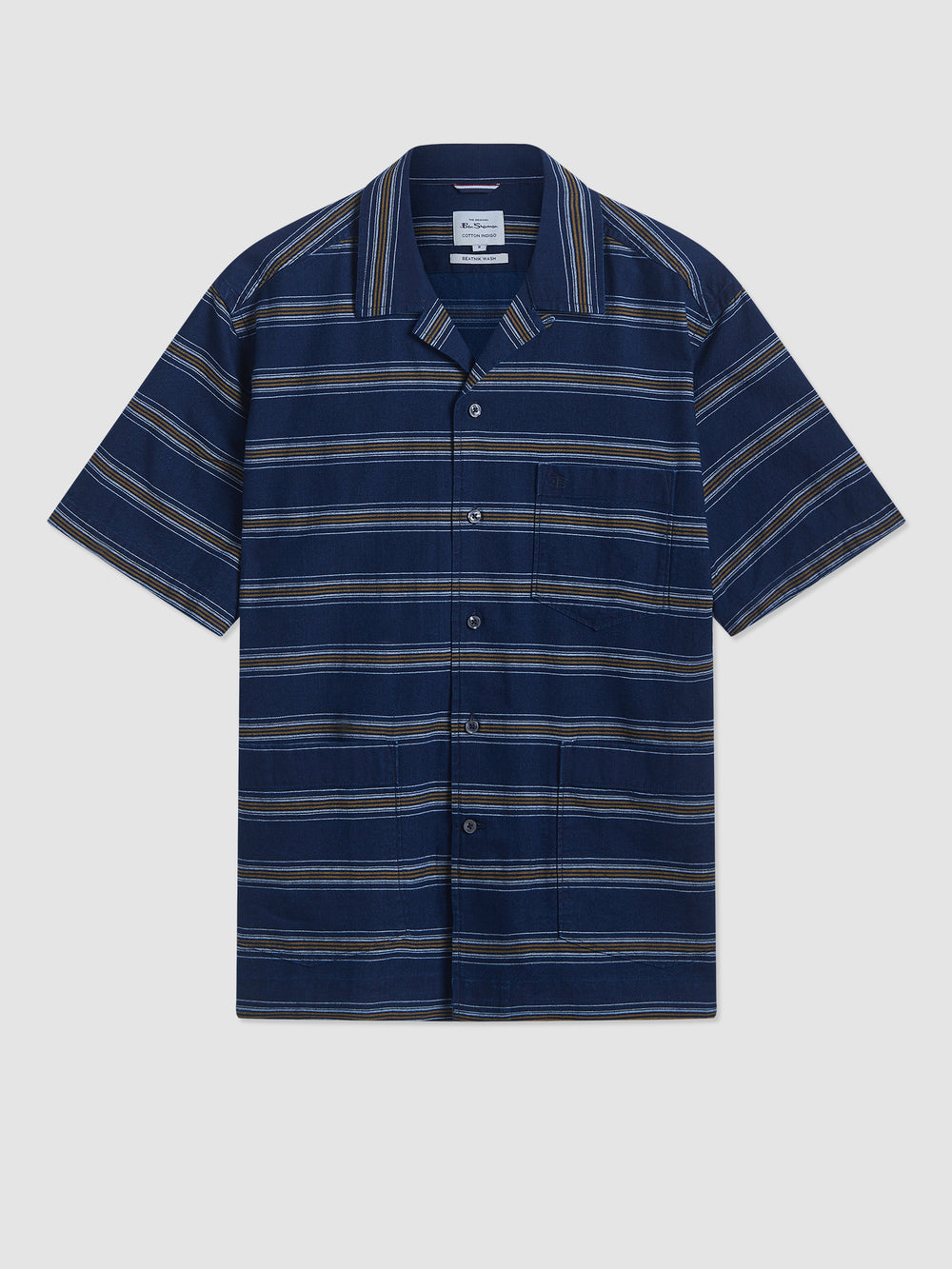 Indigo Ben Sherman Dalston Blues Lightweight Stripe Shirts | 6284OVNIL