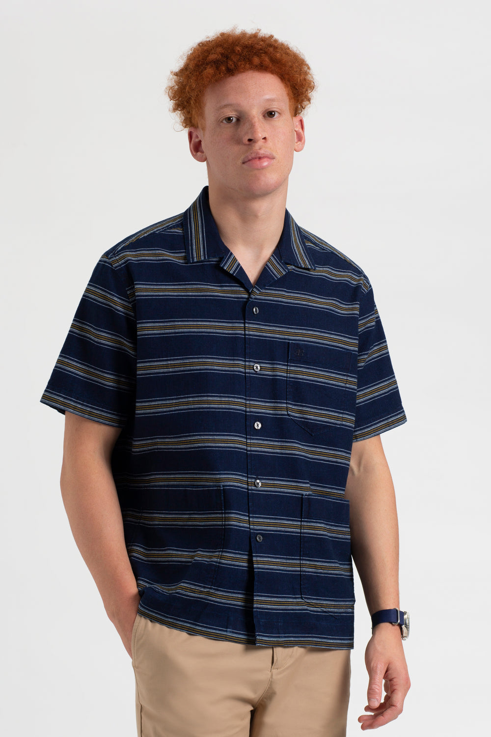 Indigo Ben Sherman Dalston Blues Lightweight Stripe Shirts | 6284OVNIL