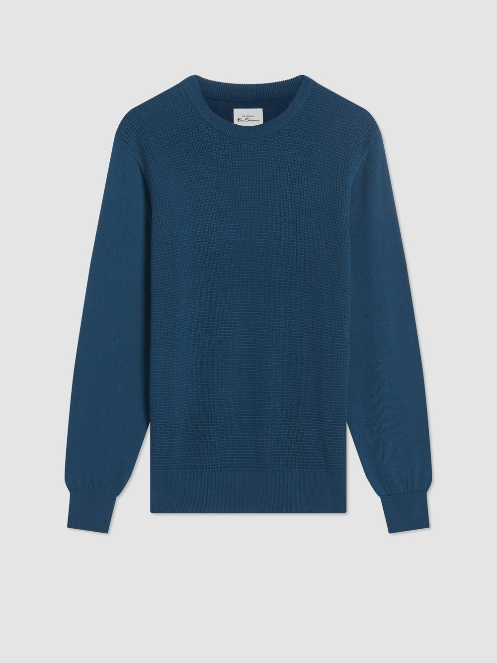 Indigo Ben Sherman Textured Crewneck Knitwear | 1430PYDBX