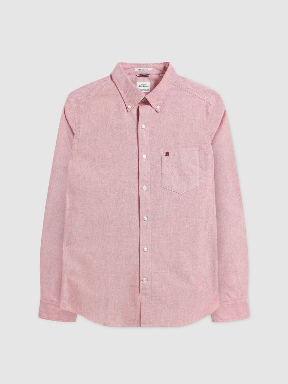 Light Red Ben Sherman Brighton Oxford Organic Shirts | 0657CIQAZ