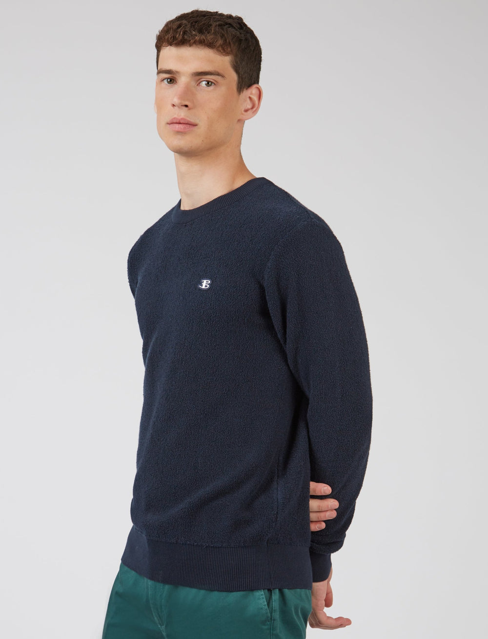 Navy Ben Sherman B by Ben Sherman Crewneck Knitwear | 7942GDPYH