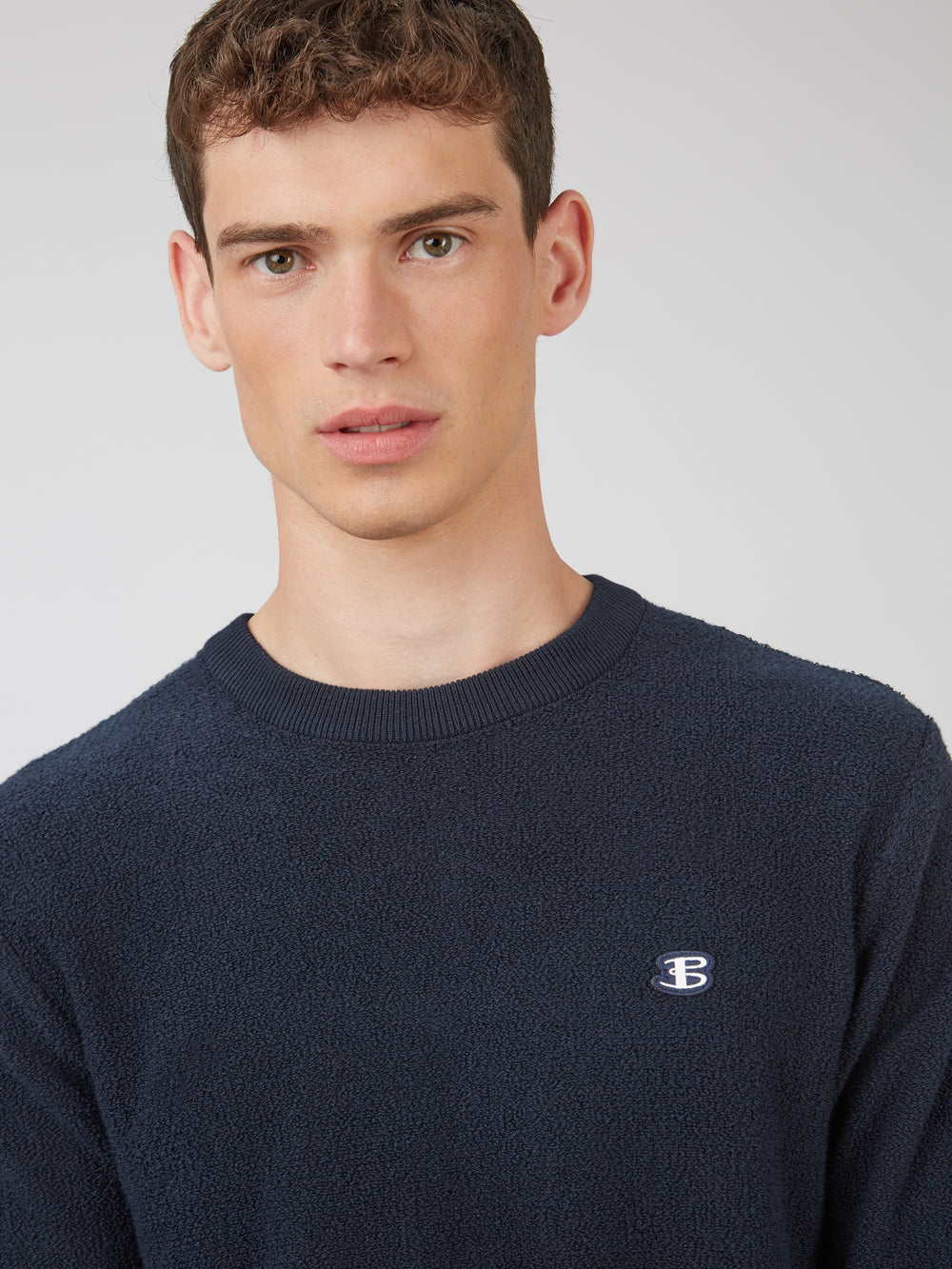 Navy Ben Sherman B by Ben Sherman Crewneck Knitwear | 7942GDPYH