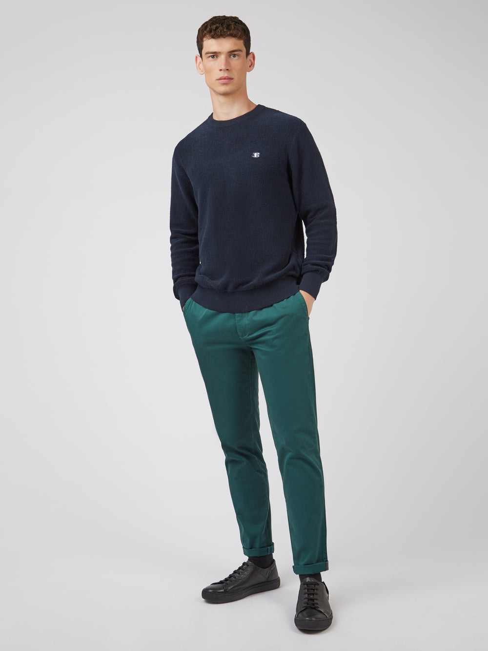 Navy Ben Sherman B by Ben Sherman Crewneck Knitwear | 7942GDPYH