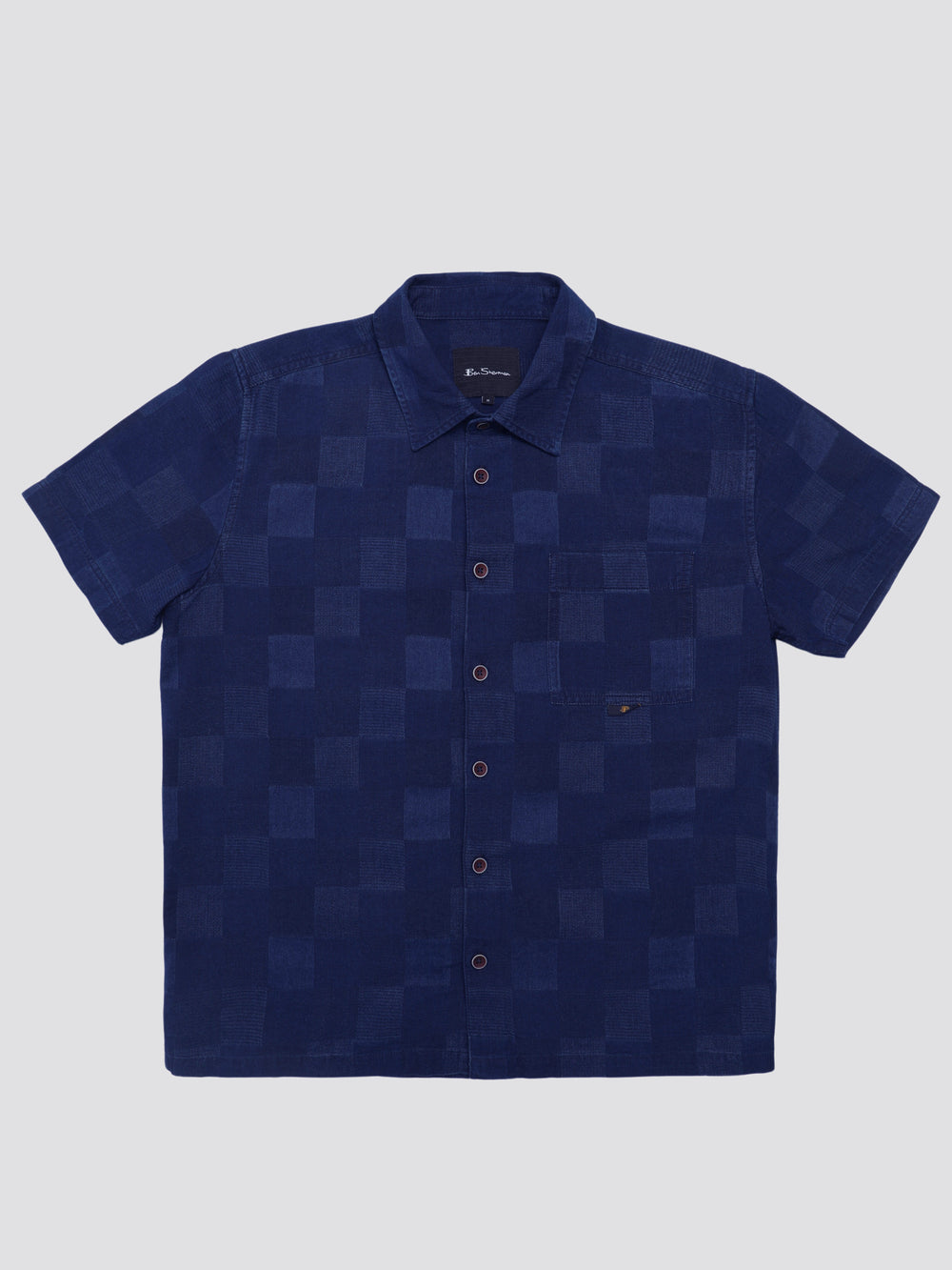 Navy Ben Sherman B by Ben Sherman Indigo Check Shirts | 0268JUMER