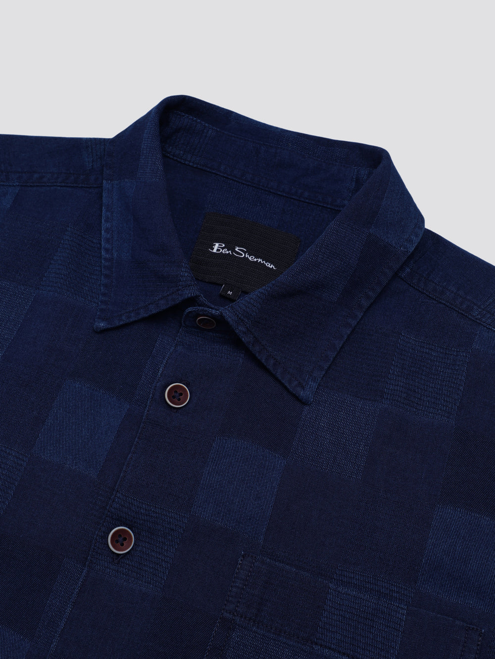 Navy Ben Sherman B by Ben Sherman Indigo Check Shirts | 0268JUMER