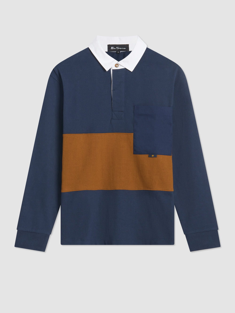 Navy Ben Sherman B by Ben Sherman Rugby Polo Shirts | 1405JLSUN