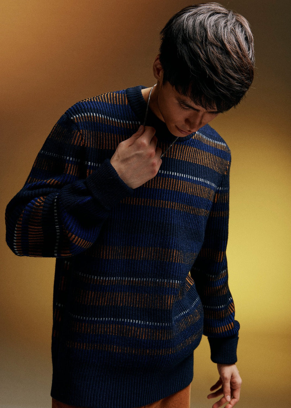 Navy Ben Sherman B by Ben Sherman Stripe Knitwear | 8127DRQHS