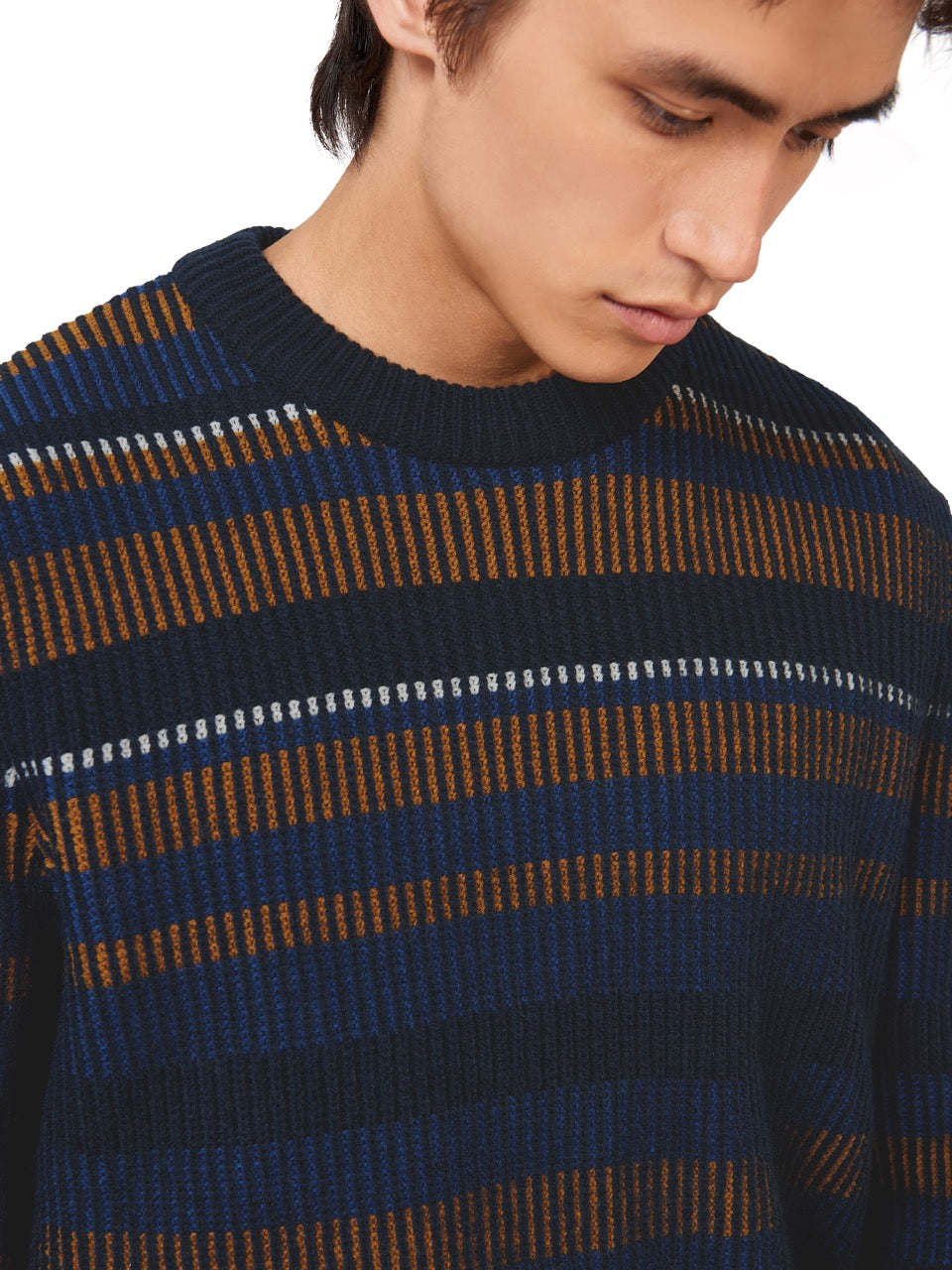 Navy Ben Sherman B by Ben Sherman Stripe Knitwear | 8127DRQHS